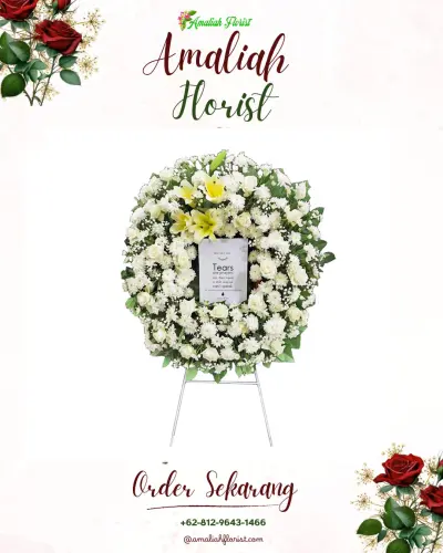 Krans Bunga Duka Cita di Kopyah